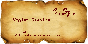 Vogler Szabina névjegykártya